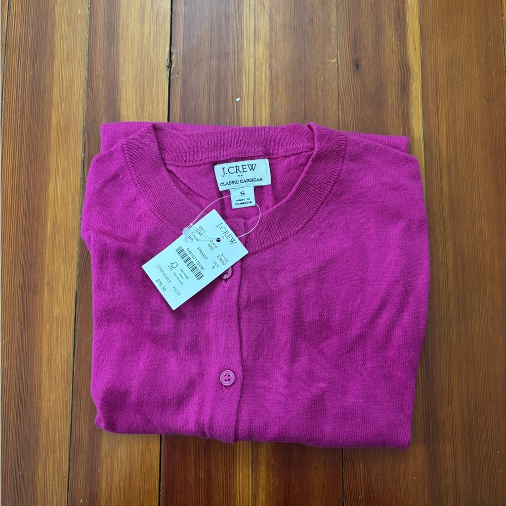 J. Crew Women's Fuchsia Cardigan